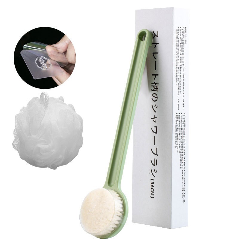 Picture of A generation of hair bubble bag bath brush mud bath brush long handle soft hair body bath brush back artifact bathroom