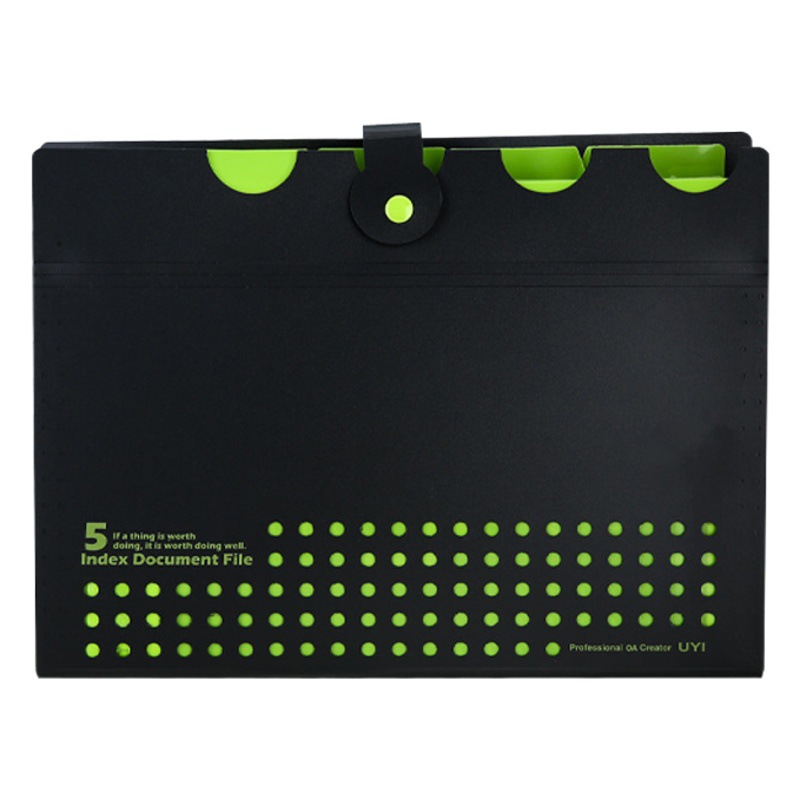 5-Grids A4 Accordion Bag Multi-Layer Folder Student Test Paper Folder File Folder Storage File Bag Storage Book Case Folder