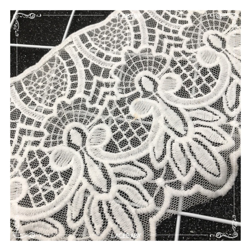 Mesh Lace Water Soluble Milk Silk Embroidery Cloth Lace Accessories Curtain 12cm Water Soluble Lace Belt