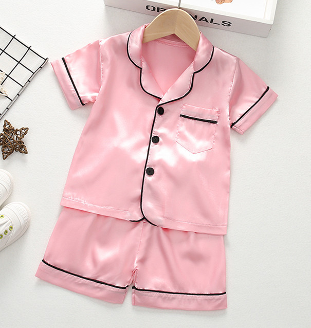 Picture of Foreign Trade Girls' Home Clothes suit Summer New Cute Baby Soft and Comfortable Breathable One-Bar Short-Sleeved suit
