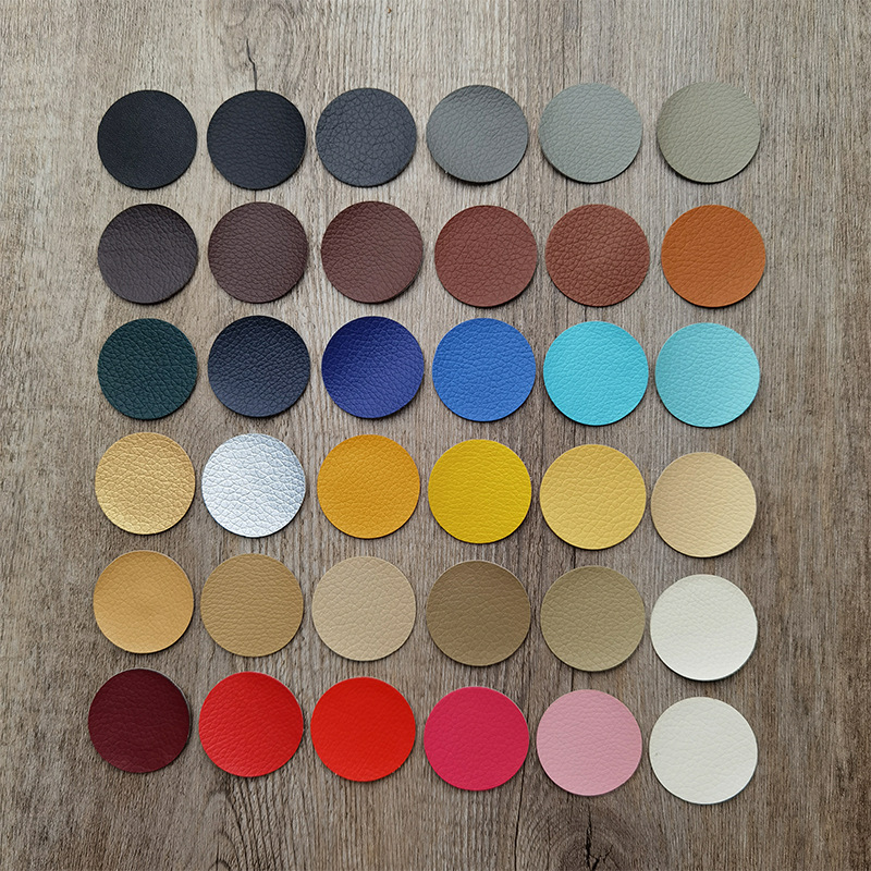 Picture of Wholesale Self-Adhesive Pebbled Leather Patch Fabric Leather Sofa Car Seat Ktv Smoke Hole Round Repair