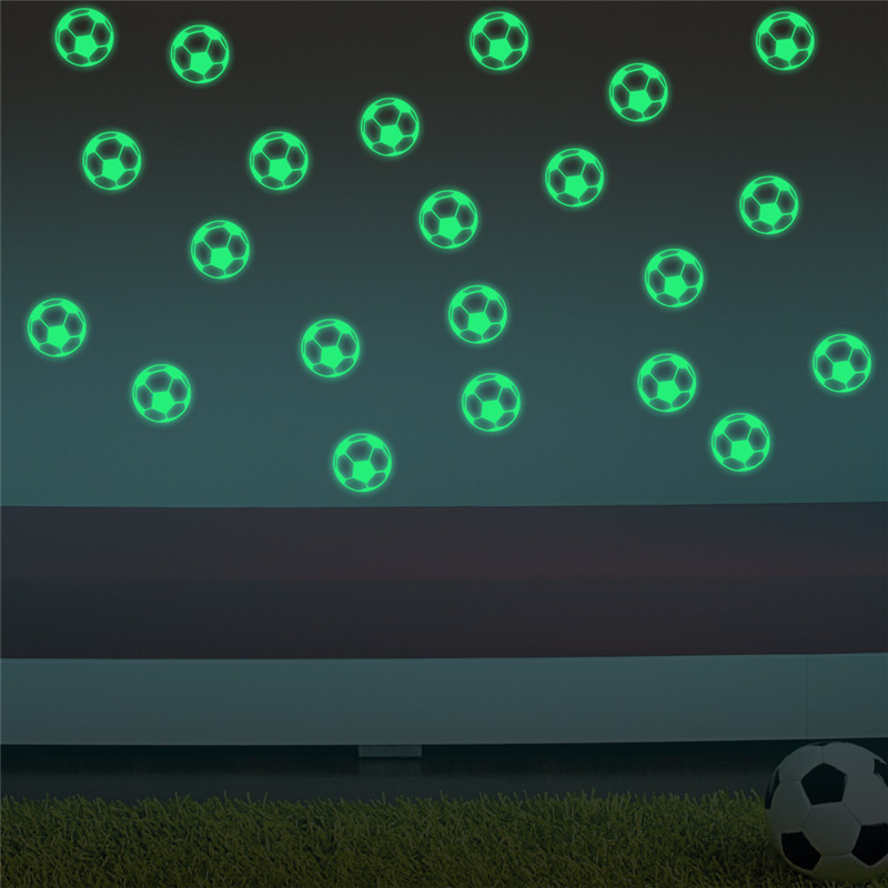 Luminous Wall Stickers Foreign Trade Creative Luminous Cartoon Creative Football Decorative Wall Stickers European and American Children's Bedroom 37170
