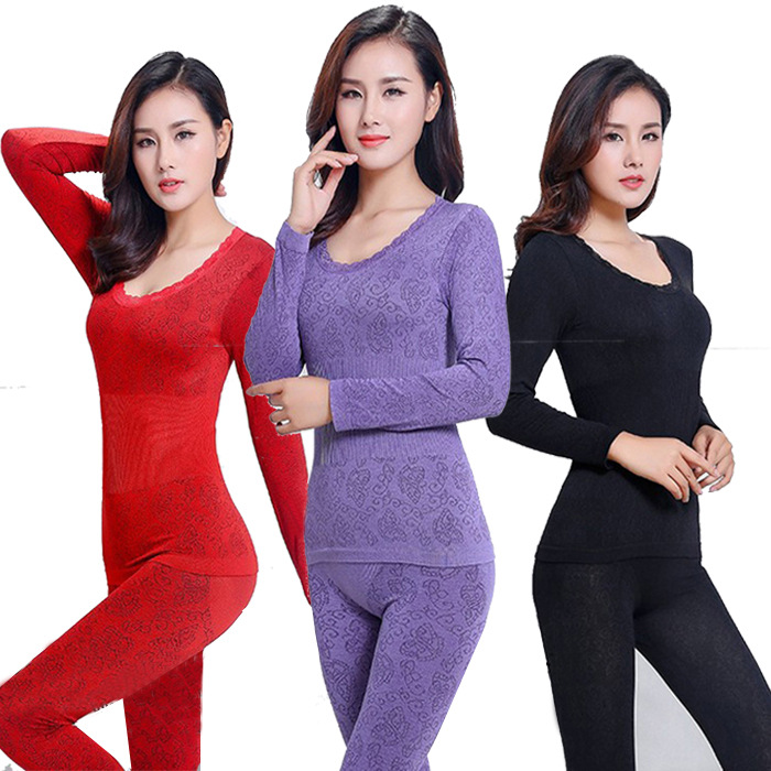 New Autumn Clothes and Autumn Pants Women's Thermal Underwear Set Modal Slim Body Seamless Bottoming Women's Cotton Sweater Wholesale