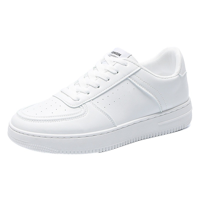 Spring Men's Shoes New Breathable White Shoes for Male Students Korean Version Trendy Versatile Thick-Soled Sports and Leisure Sneakers for Men