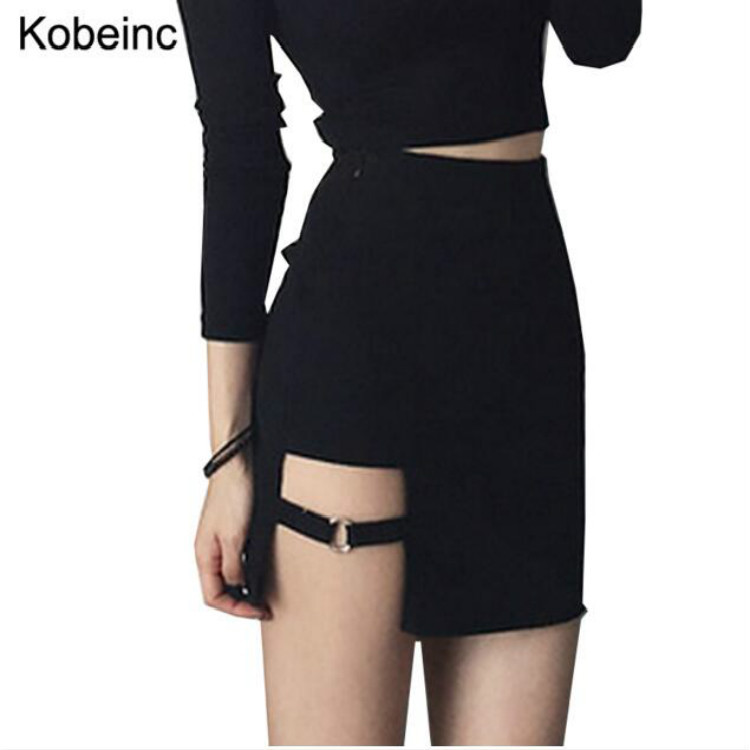 European Station New chic ring design tight slimming sheath skirt high quality in stock