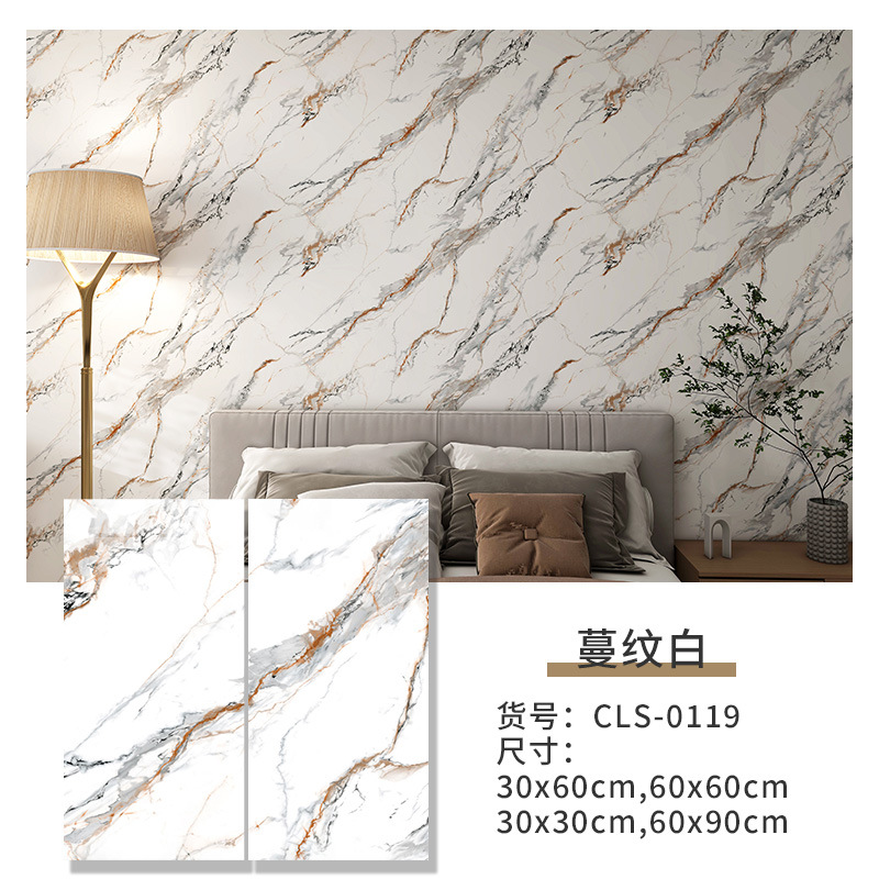Picture of Wall Stickers Self-Adhesive Rental House Renovation Supplies Bedroom Wallpaper Home Background Wall Decoration Stickers Imitation Tile Wallpaper