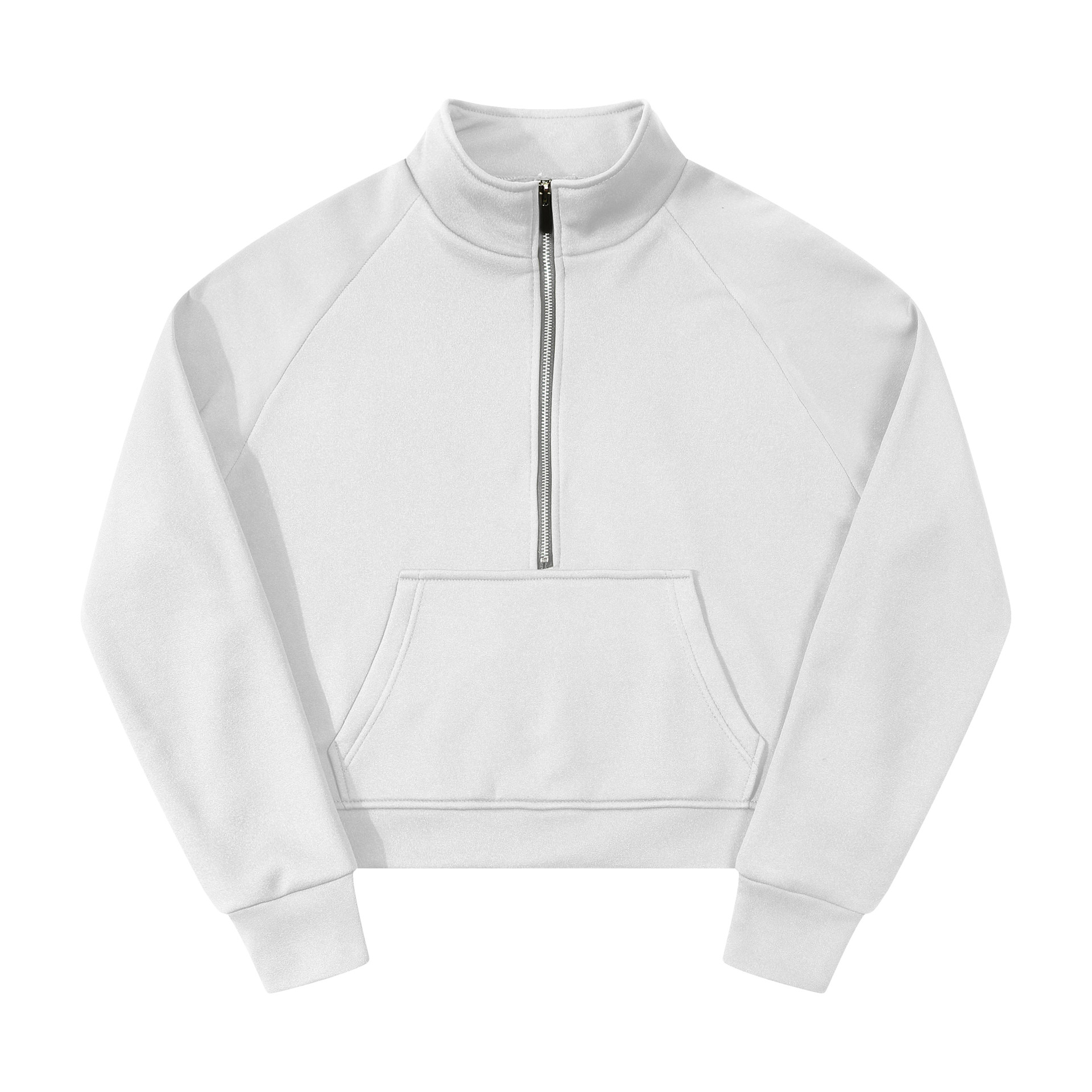 Picture of Foreign Trade European and American Raglan Sleeve Sweater Women's Autumn and Winter Fleece Loose Jacket Semi-Zipper Shirt with Vertical Collar Foreign Trade Long Sleeve Sweater