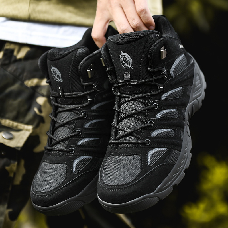 2024 Spring Cross-Border Single Shoes Hiking Shoes Outdoor Men's Shoes Field Training Hiking Military Boots Sports Shoes Combat Boots Wear-Resistant