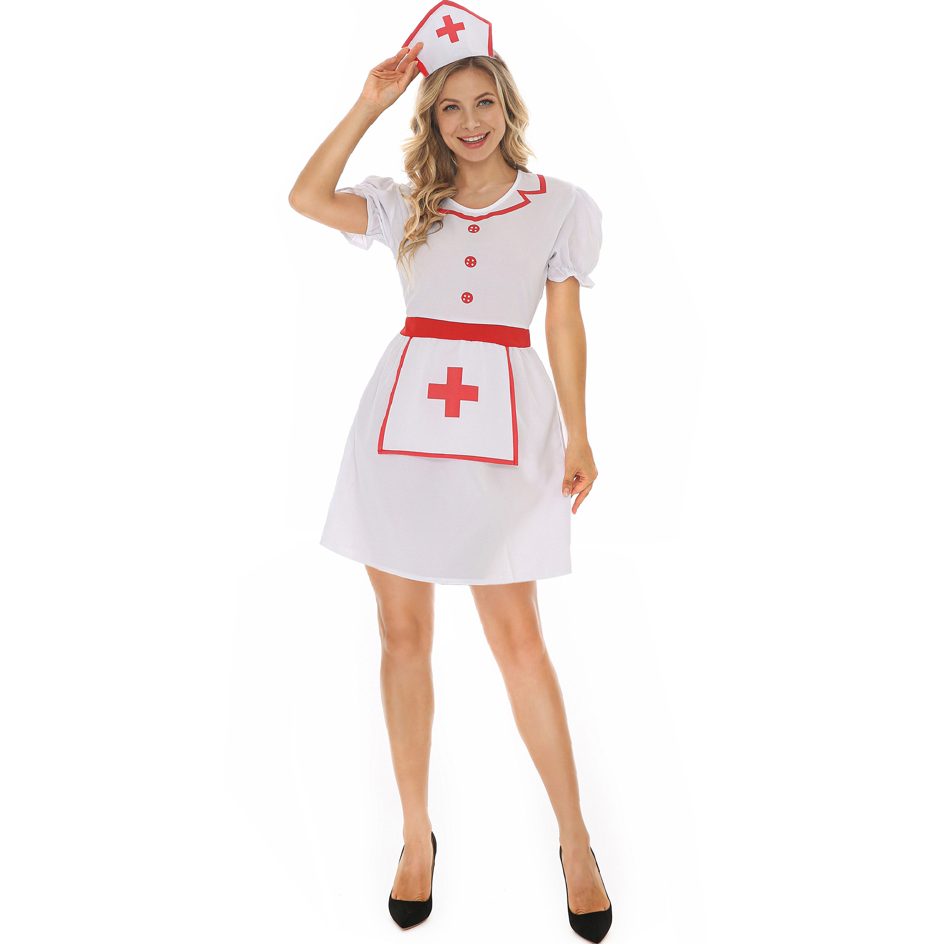 M-XL sexy nurse costume Halloween party COS female nurse uniform role play stage performance clothing