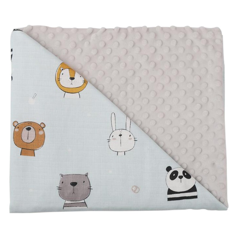 Yinxiuli 4-layer thickened gauze breathable stroller baby blanket children's pacifying peas blanket cartoon blanket cross-border