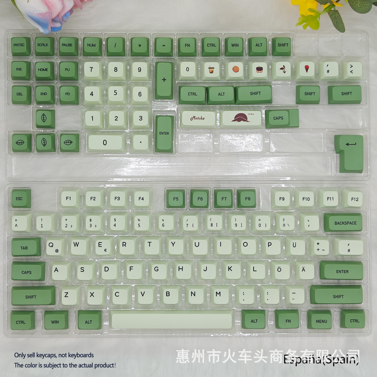 Picture of Matcha Arabic Korean Thai Japanese phonetic sublimation small full set of boxed XDA key cap cross-border hot sale