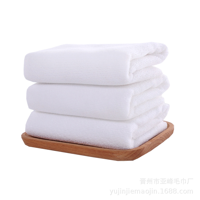 Picture of Wholesale Disposable White Towel Microfiber Towel with Logo Printed Thickeneded Water-Absorbent White Towel for Hotel Use