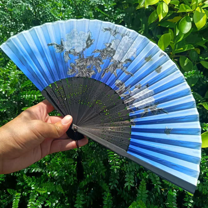 Picture of Folding Fan Bamboo Ancient Fan Student Girl Chinese Style Small Fan Scenic Spot Export Wholesale Retail Gift Decorative Fan