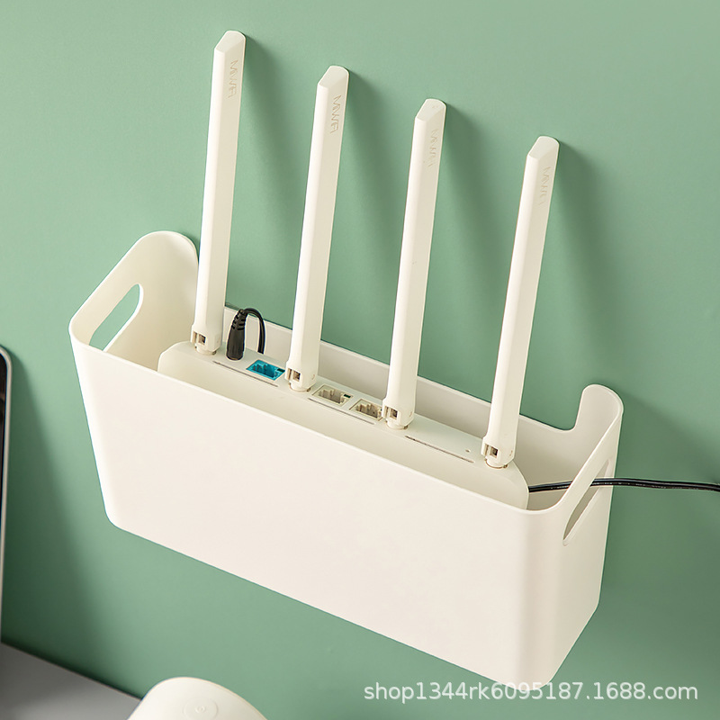Router Storage Box Light Cat Set Top Box Wireless wifi Storage Rack Wall Hole-Free Wall-Mounted