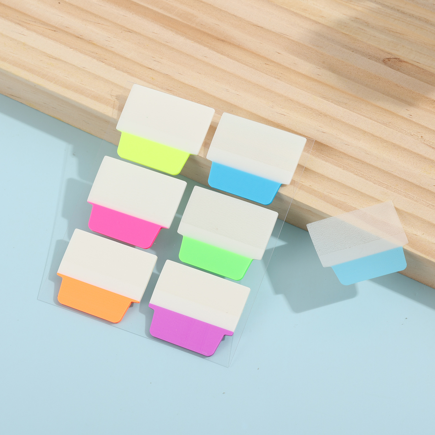 Yuede Colorful Sticky Notes Label Stickers Creative Index Stickers Indicator Fluorescent Markers Transparent Sticky Notes Tearable
