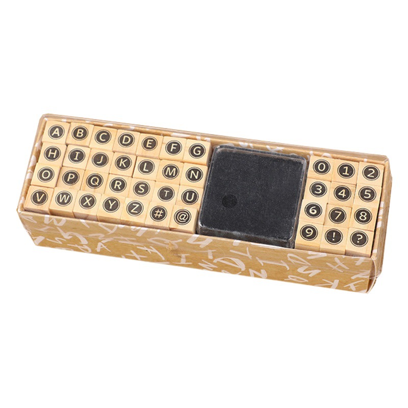 Basic journal suit week number month letter seal DIY diary wooden seal 40 pieces into 8 models