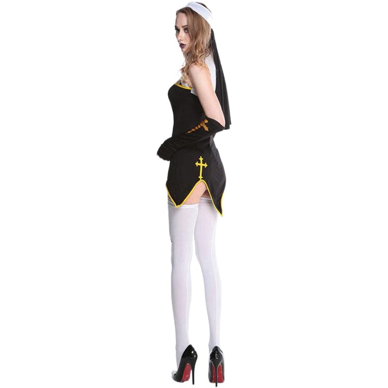S-Xxl Cosplay Nun Costume Halloween Nun Costume Nun Costume Masquerade Costume