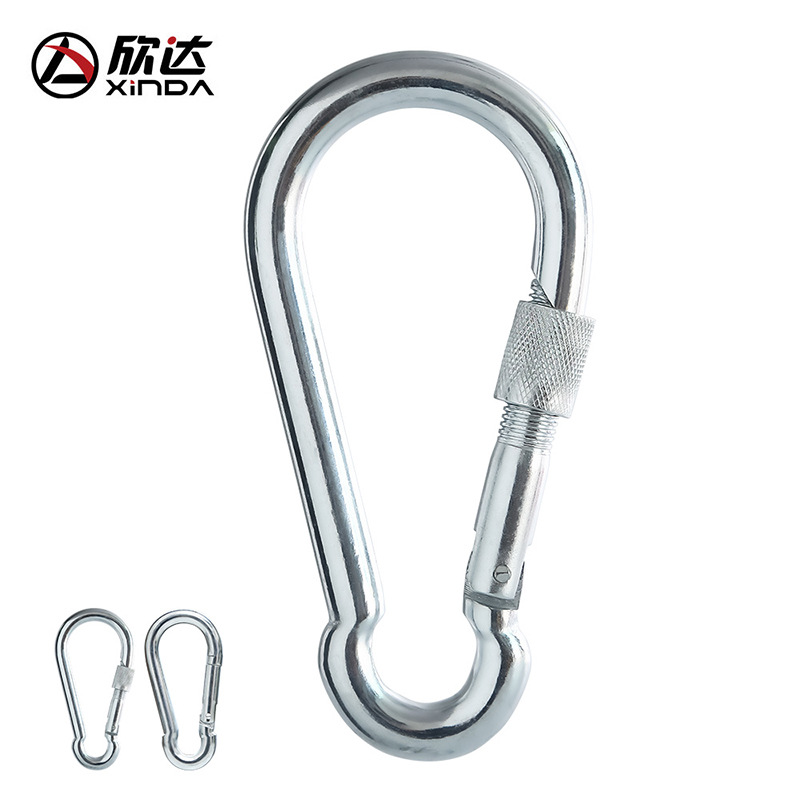 xinda xinda outdoor mountaineering hook with lock steel buckle mountaineering buckle safety buckle lock yoga Hook Lock