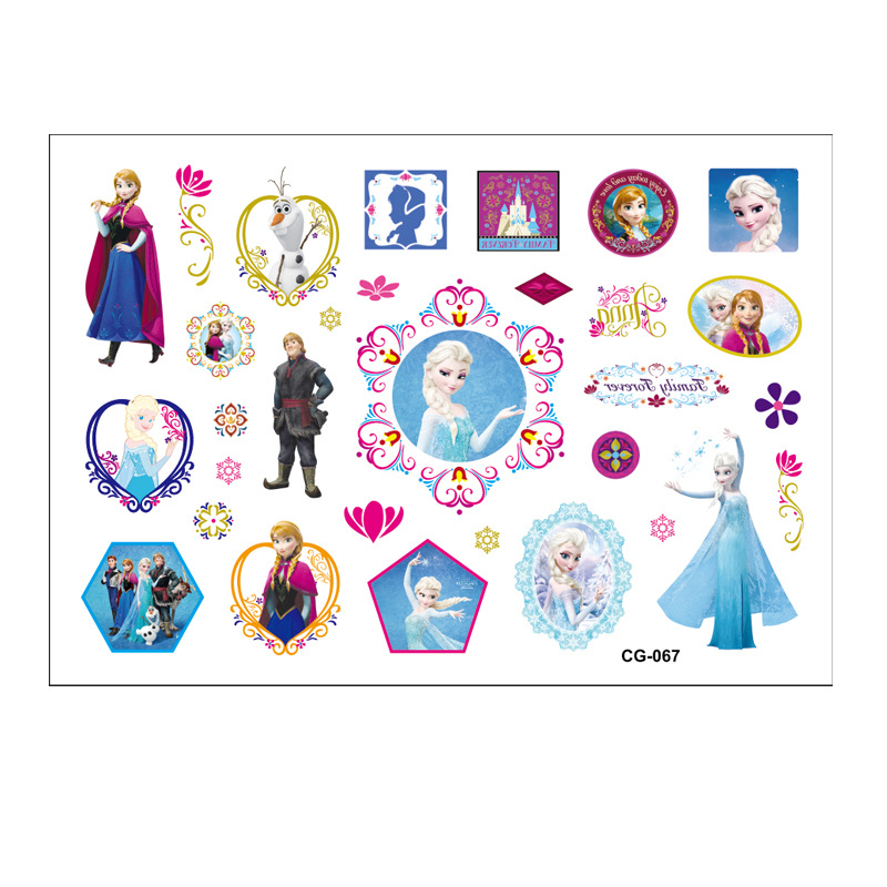 Picture of Frozen Aisha Princess Anna Xuebao Children Tattoo Sticker Birthday Party Tattoo Sticker Water Transfer Sticker