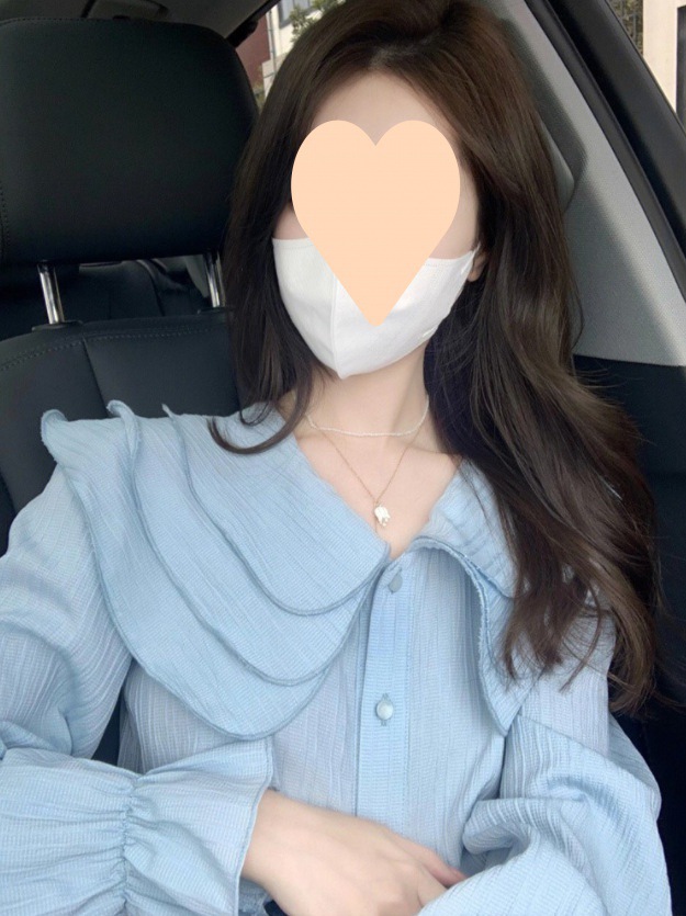 Picture of Spring and Summer Clothing 2024 New Design Niche Gentle French Top Blue Doll Collar Shirt Fairy