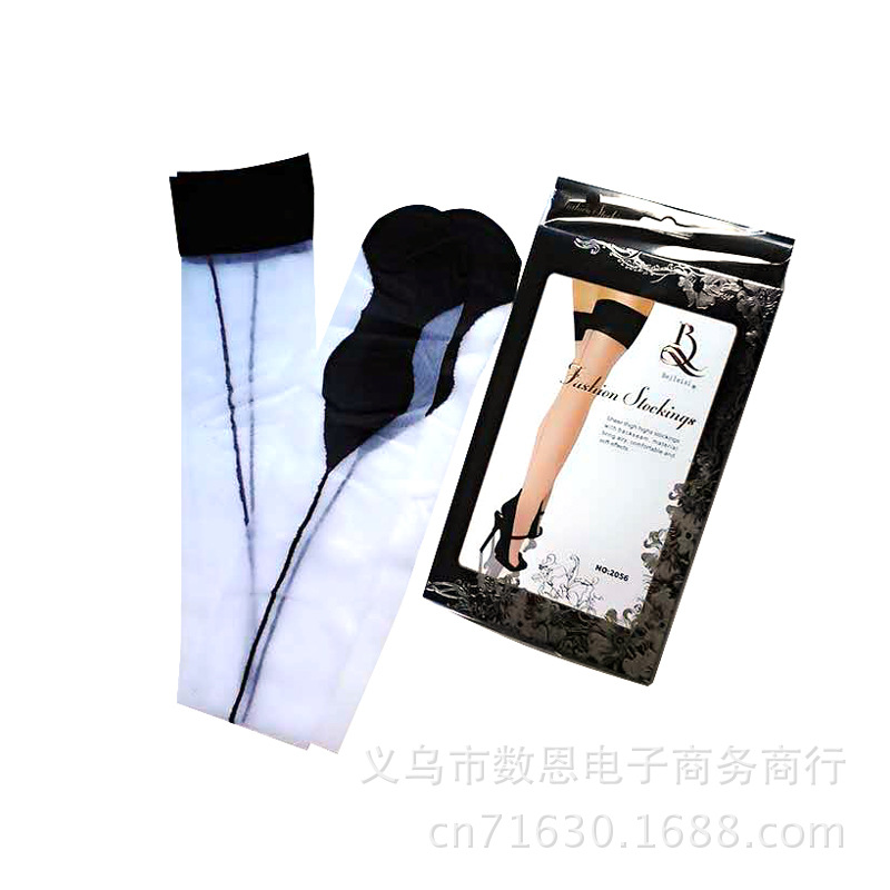 Picture of BEILEISI sexy stockings 2056 ultra wide side after vertical line stockings thin high socks wholesale
