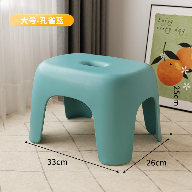 Picture of Household Plastic Small Stool Simple Style Thickened Coffee Table Small Stool Shoe Changing Stool Sofa Stool Bathroom Low Stool Chair