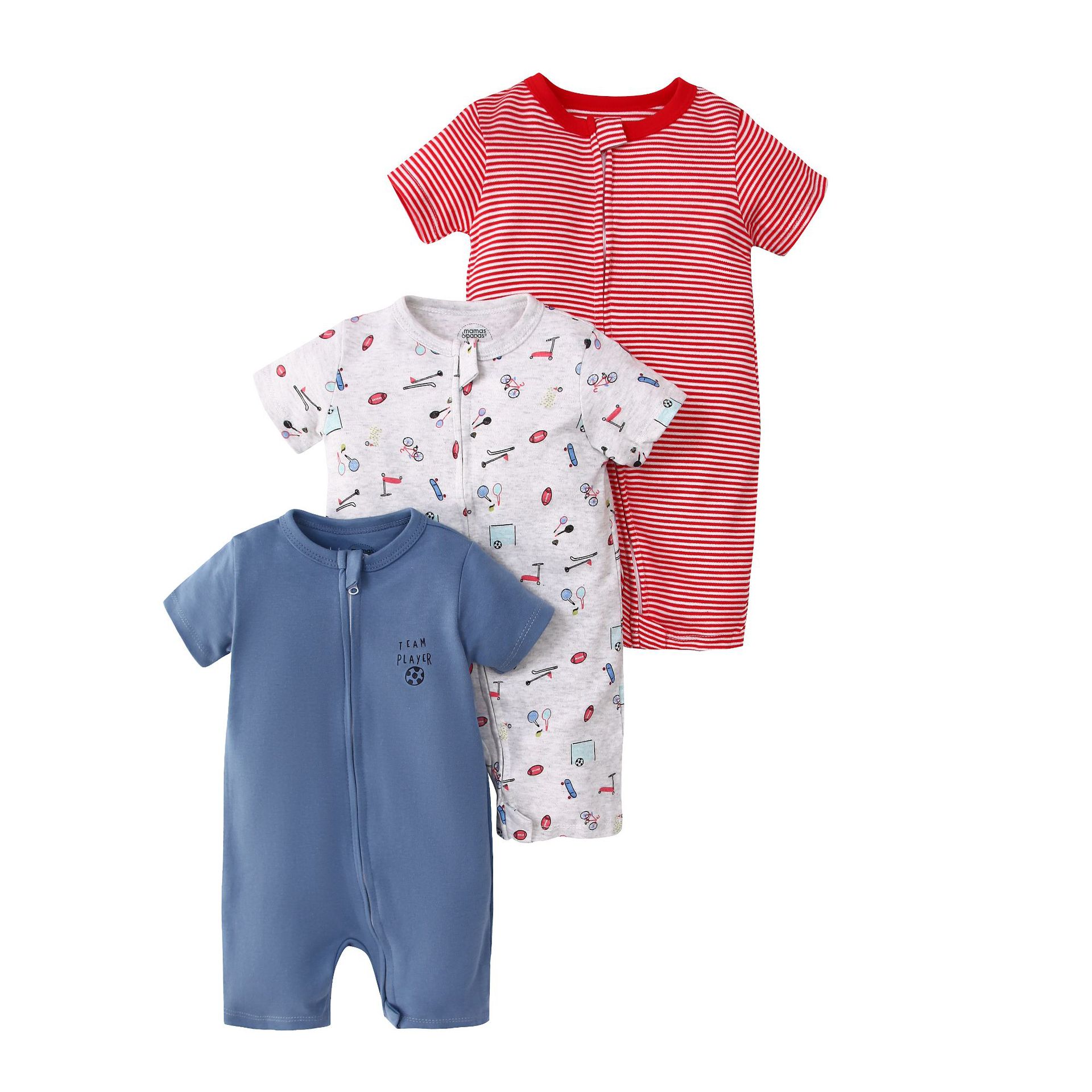 Picture of Foreign trade children's clothing summer baby jumpsuit short sleeve double zipper climbing clothing newborn baby gift box for cross-border