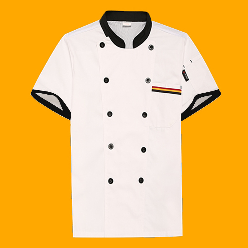 Picture of Restaurant Canteen Kitchen Clothing, Hotel Chef Work Clothes, Summer Clothing, Hotel Short-Sleeved Chef Clothes, Custom Made