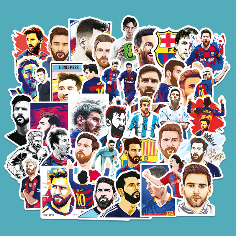 51 Barcelona star Messi graffiti stickers Laptop Luggage scooter car decoration stickers