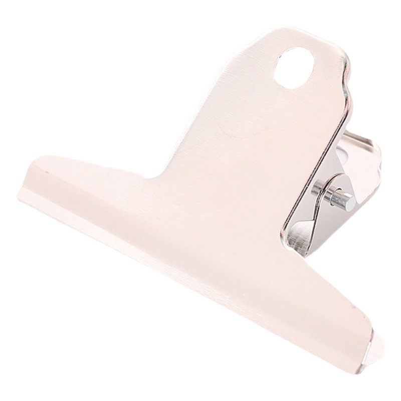Stainless Steel Round Steel Clip Strong Multi-Specification Large and Small Mountain-Shaped Clip Stationery Clip Metal Bill File Clip