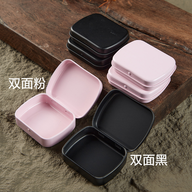 2025 New Small Iron Box Advanced Sense Dummy Black Paint Small Mini Elegant Powder Storage Box Desktop Universal Small Box
