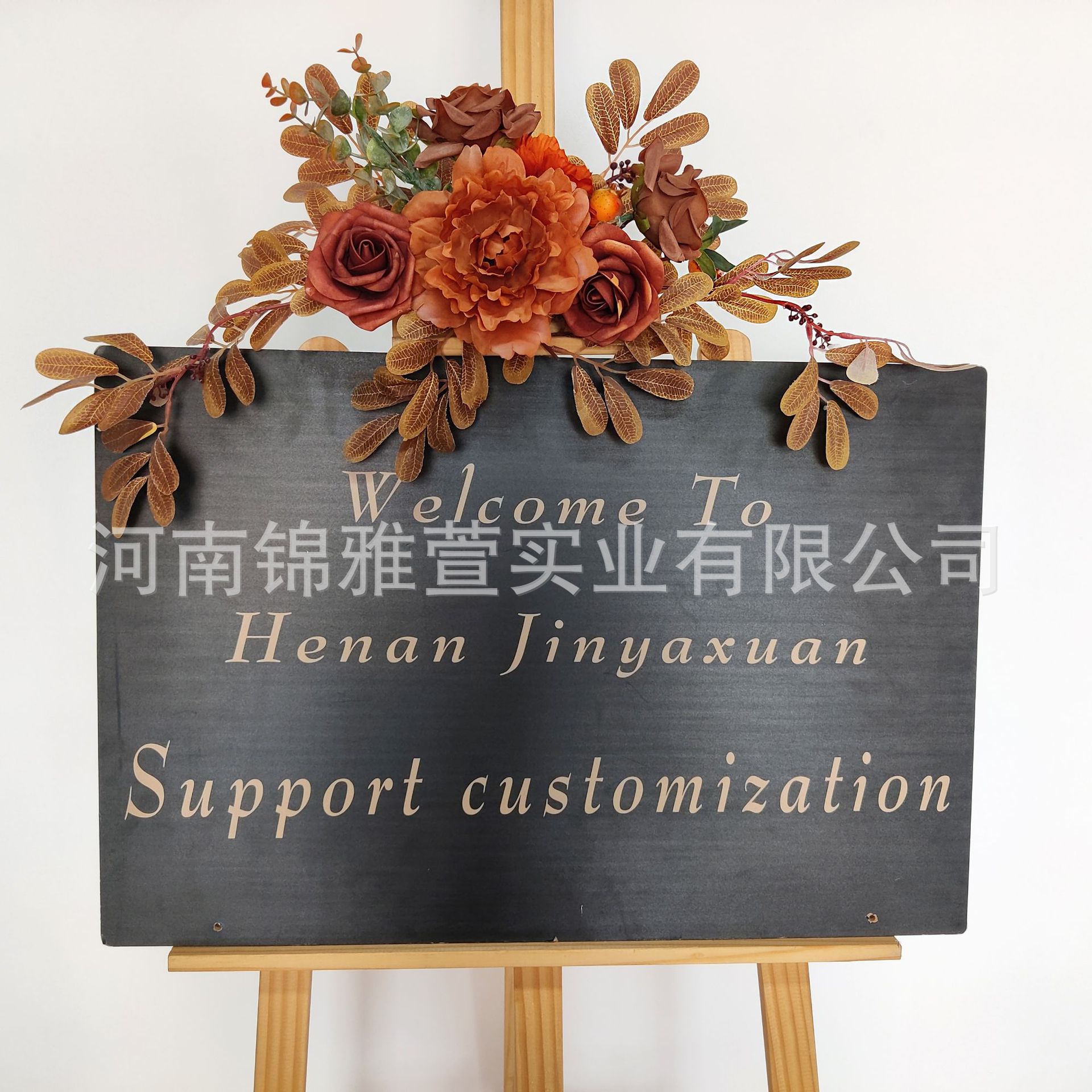 Picture of Cross-border Amazon artificial arch simulation flower wedding tag flower welcome flower row background decoration manufacturers supply