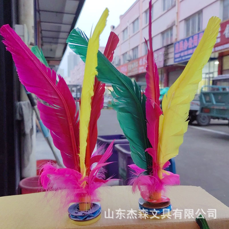23cm large flower cup color 4-inch feather shuttlecock tendon bottom primary school student beginner training competition Universal