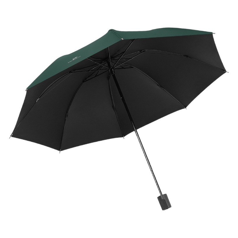 Umbrella Advertising Umbrella Three-fold Thickened Black Rubber Full-automatic Sunscreen Umbrella Print logo Dual-use Umbrella Folding Sunshade Umbrella