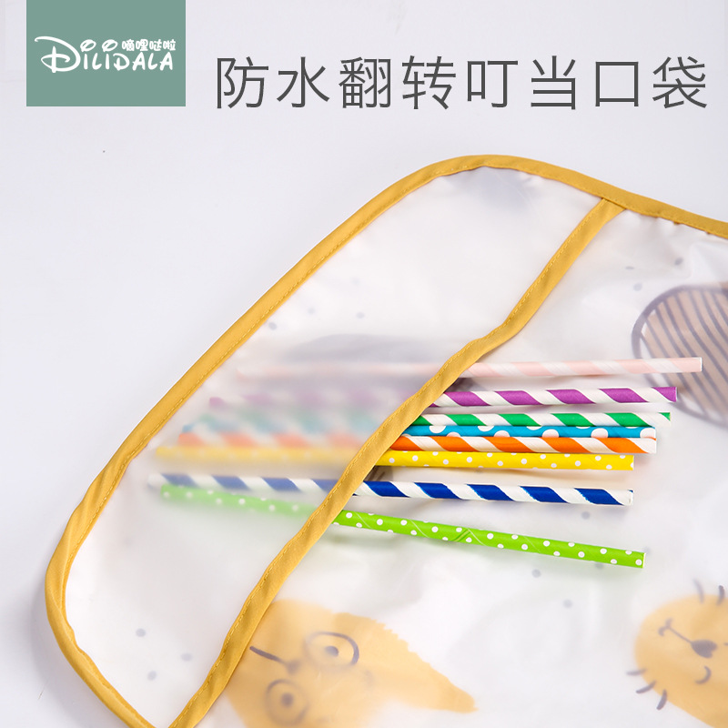 Picture of Baby Eating Smock Waterproof and Anti-Dirty Little Girl Bib Kidsren's Long-Sleeved Reverse Dressing Autumn and Winter Baby Male Protective Clothing
