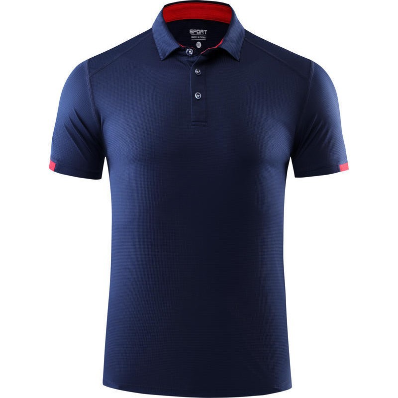 New Polo Shirt Overalls Lapel Short Sleeve Fit Body Breathable Sweat Absorbing T-Shirt Enterprise Group Tooling Same Style