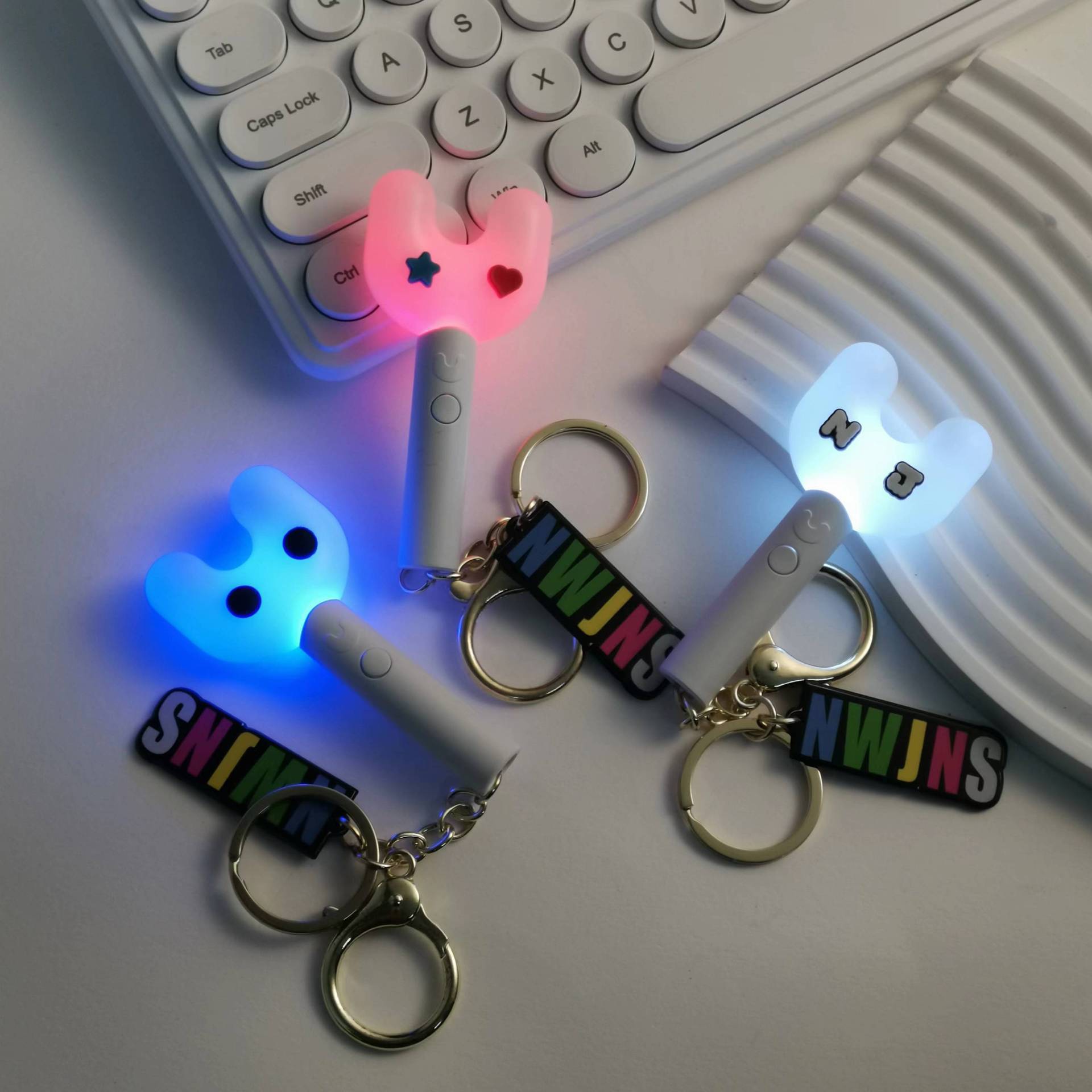 newjeans Mini Support Stick Keychain Glow Stick Pendant Digital Bright Pendant Peripheral Same Style