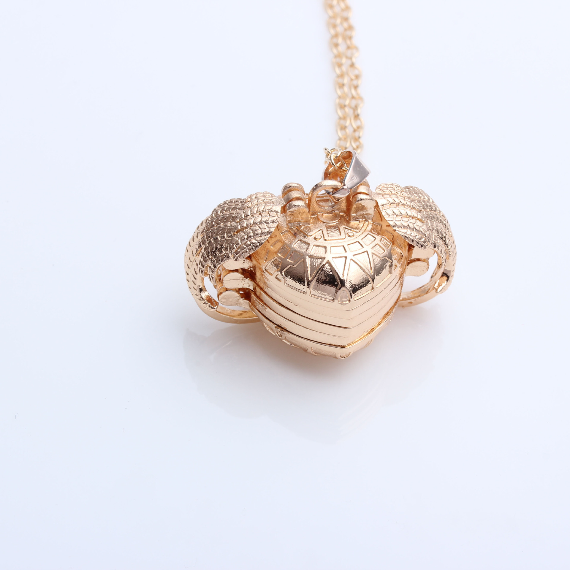 Picture of Cross-border multi-layer phase box photo can be opened pendant jewelry creative hollow wings folding necklace wholesale