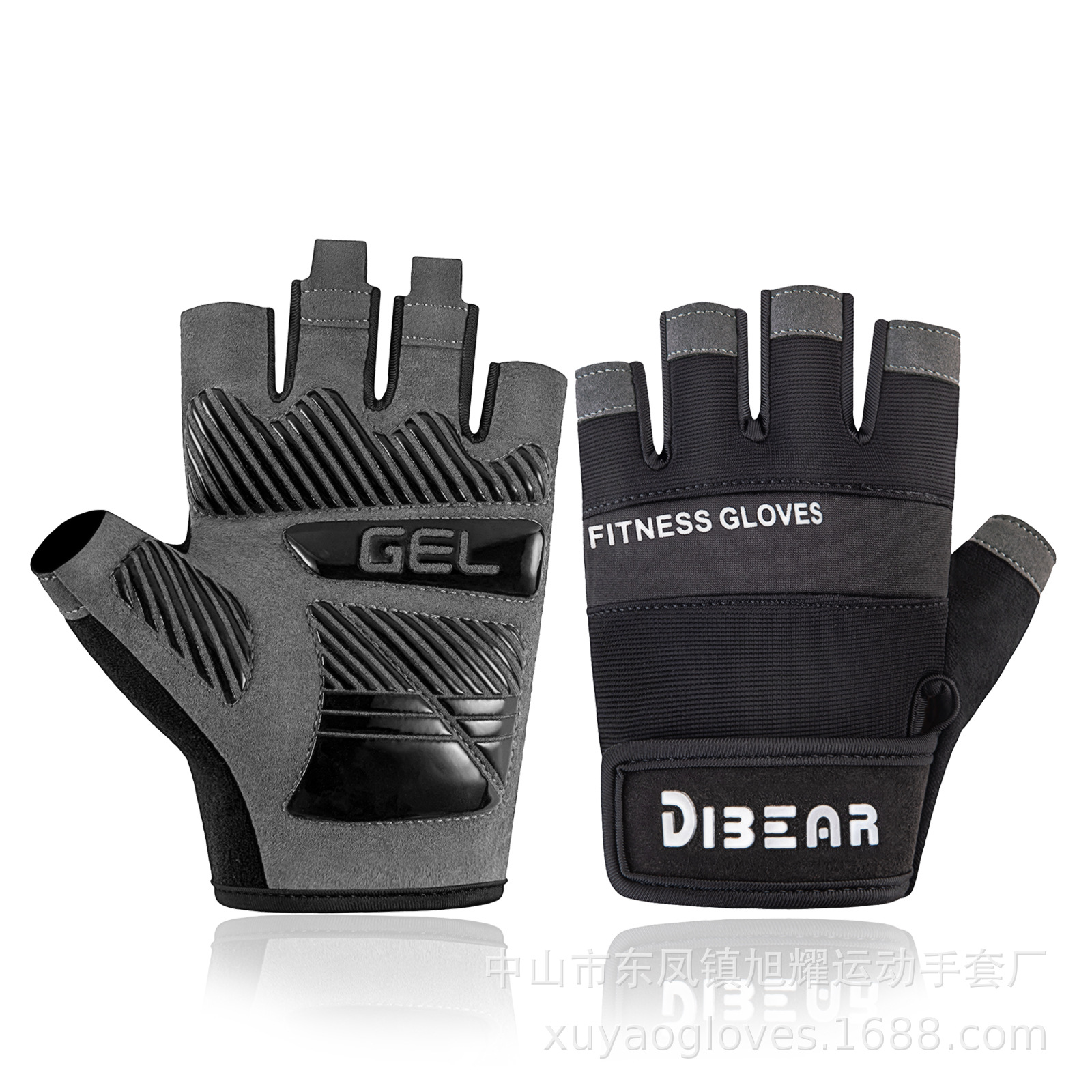 Factory Cross-Border Summer Spot Wholesale Sports Dibear Gym Half-Finger Gloves Non-Slip Training Camping Outdoor