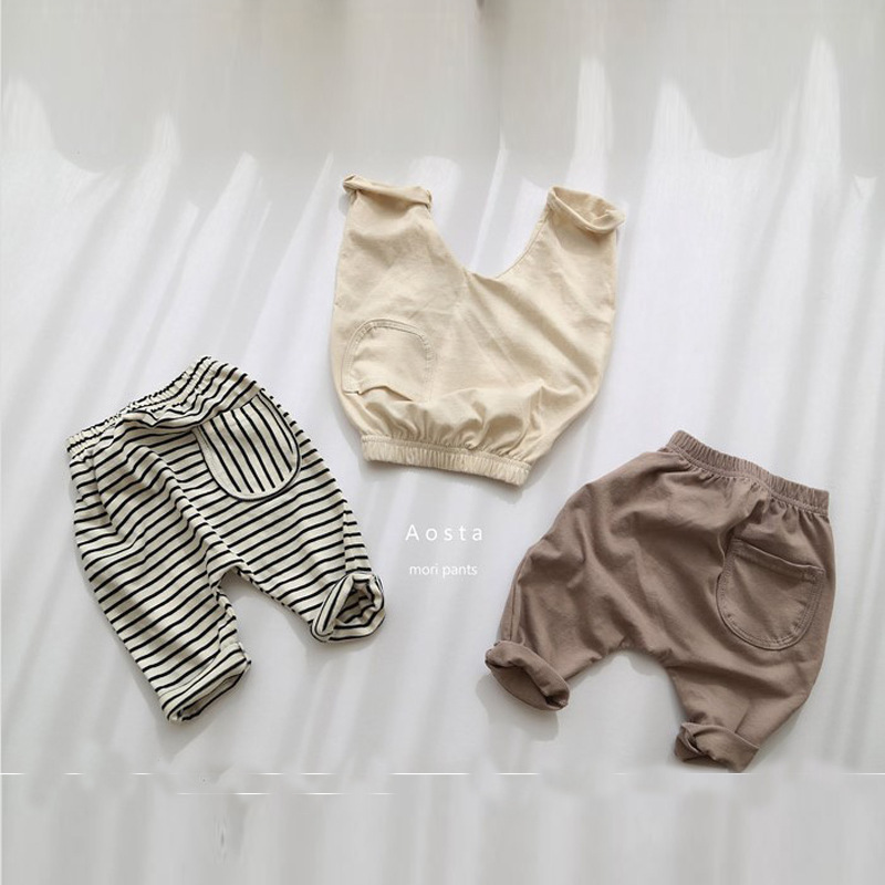 Ins Korean Style 2025 Spring and Summer Wear Boys and Girls Baby Trousers Autumn Pants Baby and Young Children's Big PP Pants Outer Wear Children's Pants