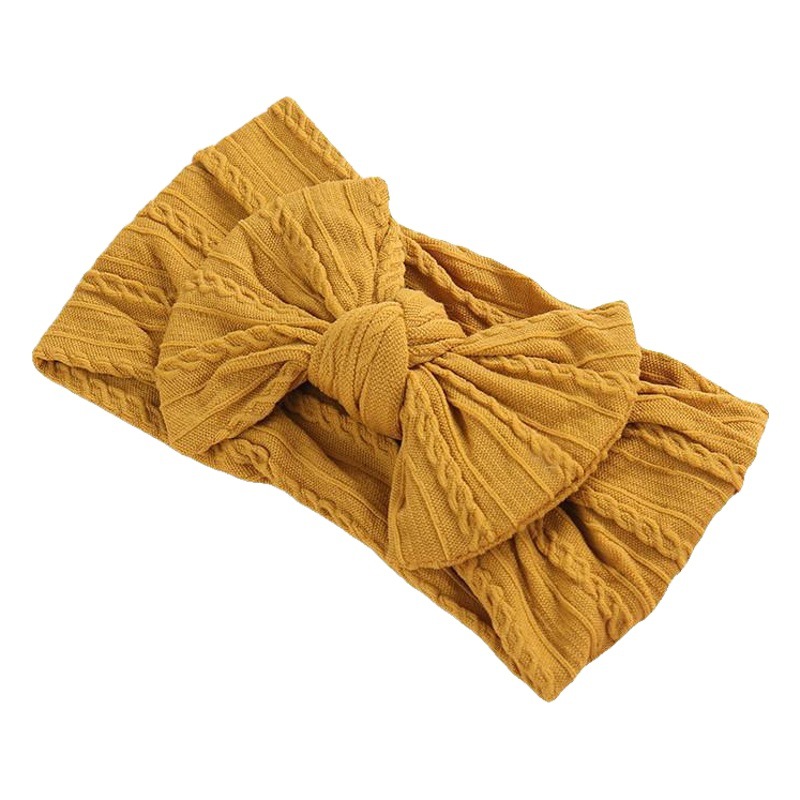 Europe and the United States cross-border children's headband bow foreign trade baby baby hair band super soft jacquard nylon girls wide headscarf