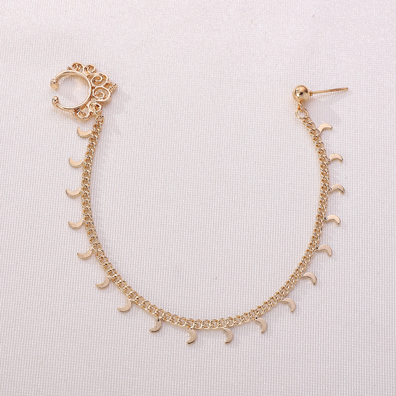 Picture of European and American Cross-border Jewelry Ethnic Style Star Moon Tassel Punch-free Nose Nose Nose Sweet Cool Earring Puncture Nose