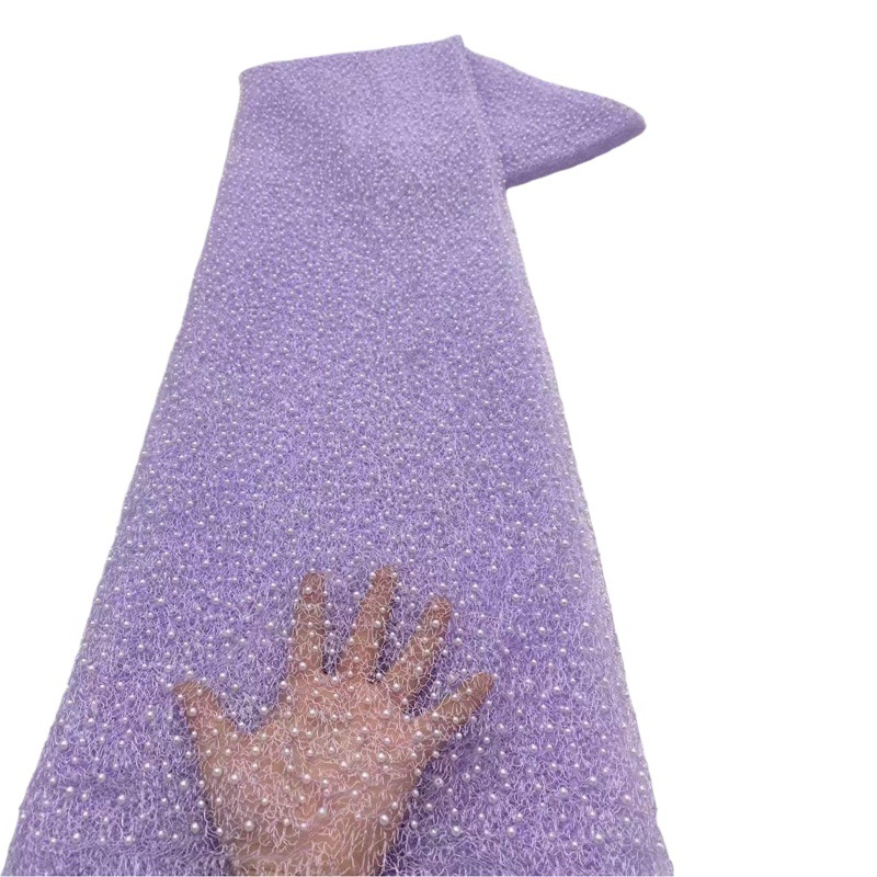 Garbled Bubble Bead Embroidered Sequin Lace Fabric Wedding Dress Evening Dress Mesh Fabric Wedding Dress