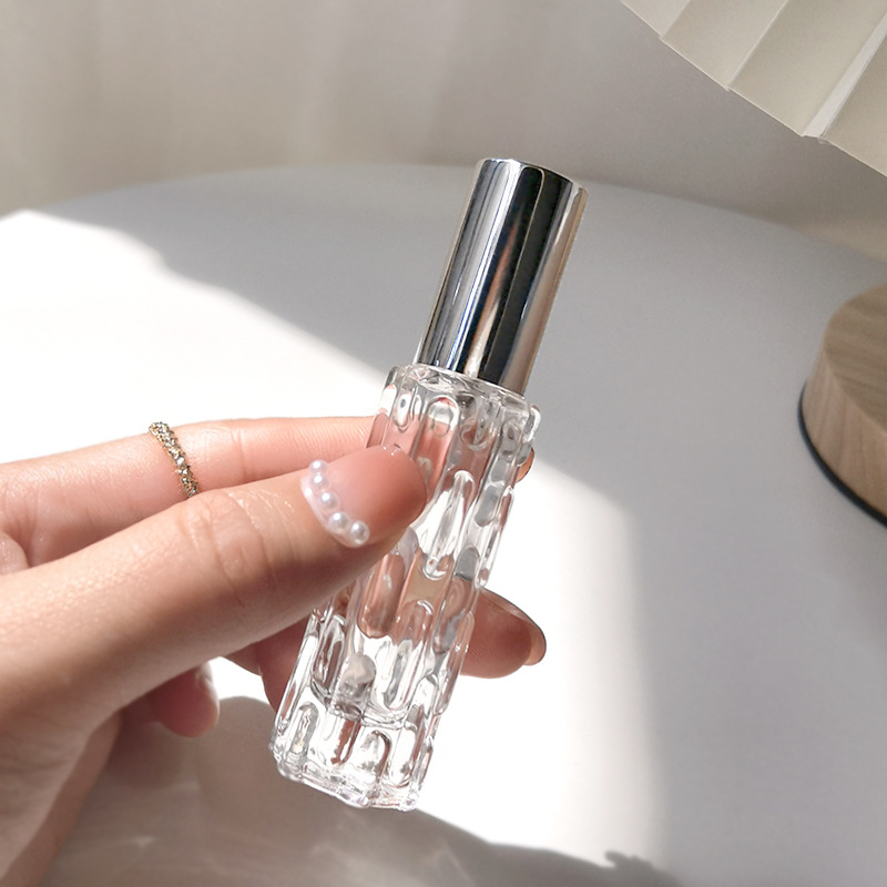 Picture of Spot wholesale 10ml glass perfume spray bottle rose gold aluminum nozzle perfume bottle press empty bottle