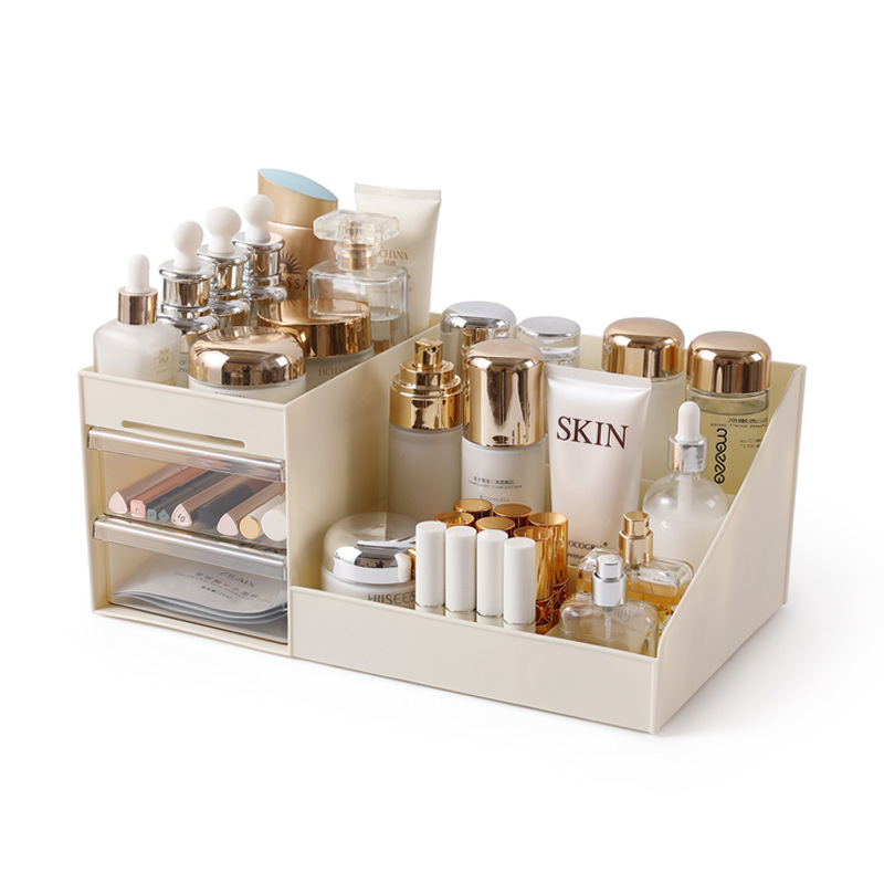 Picture of Teng Xian Drawer Type Cosmetic Box Dormitory Finishing Plastic Storage Rack Cosmetic Skin Care Dressing Table Desktop Storage Box