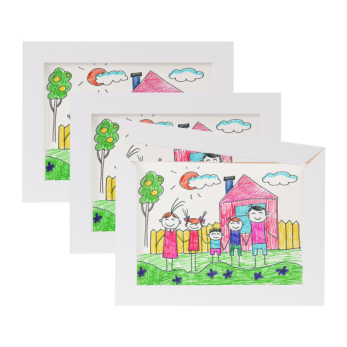 Cross-Border Handmade Detachable Magnetic Photo Frame Kidsren's Art Frame Can Store Multiple A4A3 Paintings Multifunctional Photo Frame