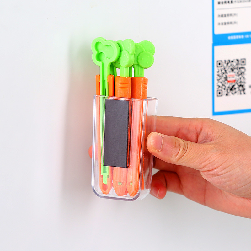 Picture of 5 pieces of food snack bag sealing clip Creative carrot sealing clip bag magnet storage box refrigerator stickers