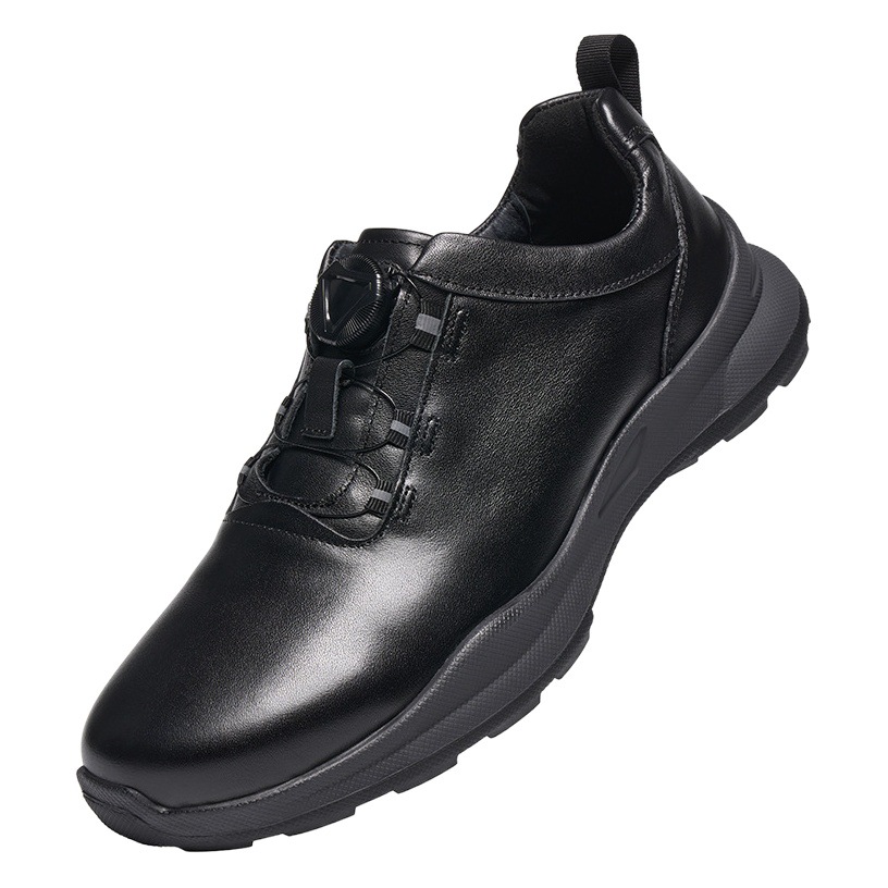 New Foreign Trade Autumn and Winter sneaker Men's Rotating Buckle Men's Shoes Leather Shoes Full Cowhide Soft Bottom Lightweight Casual Running Shoes
