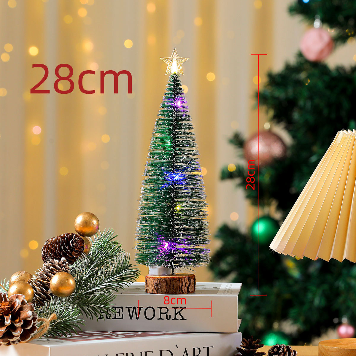 Picture of Mini Christmas tree Christmas Cedar desktop white pine needle tree window decoration Christmas gift Christmas decorations