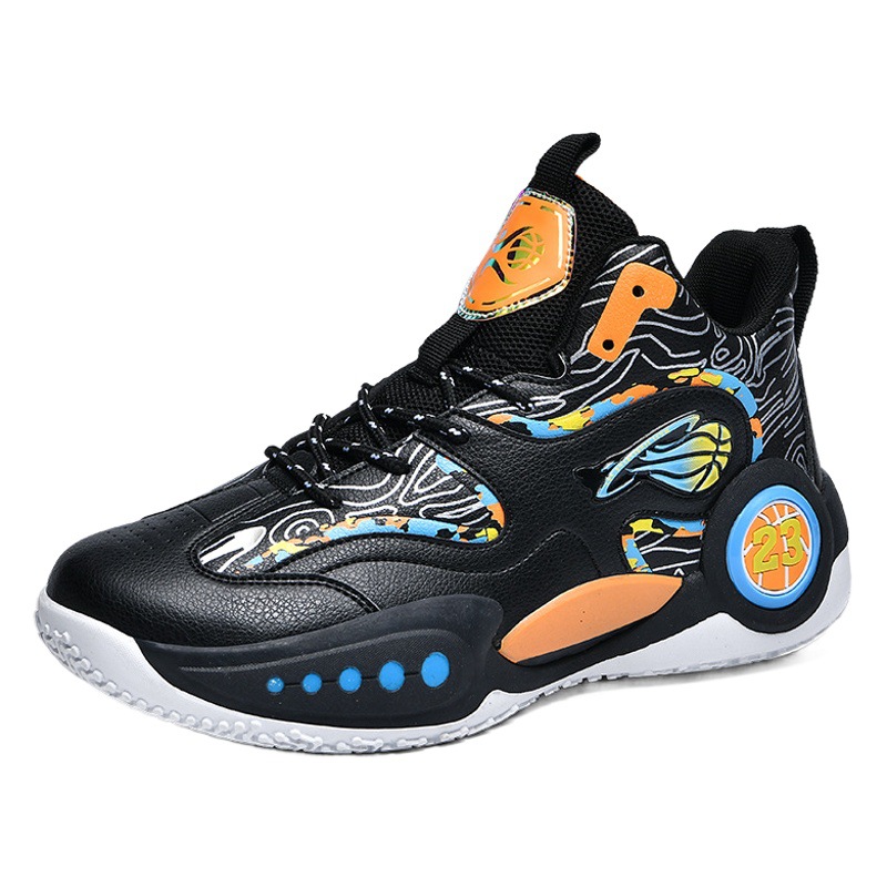 Men's shoes autumn and winter youth basketball shoes professional practical student sneakers men's older children junior high school student sports running shoes